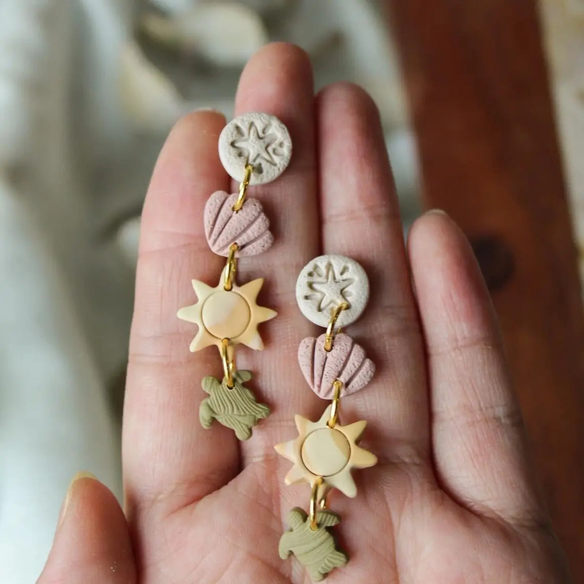 Beach Collection Clay Earrings