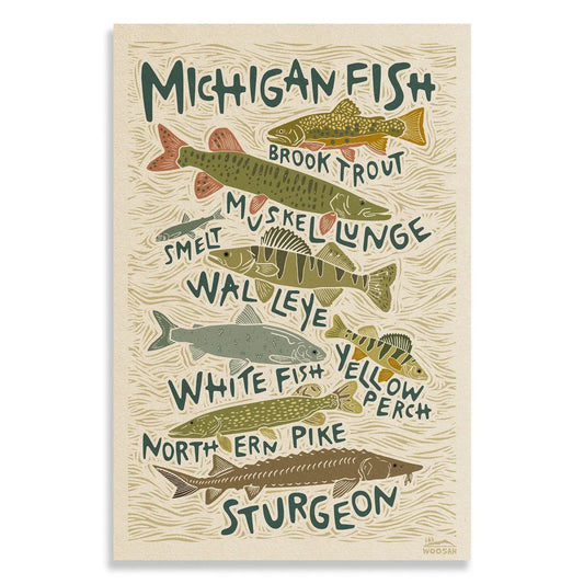 Michigan Fish Print