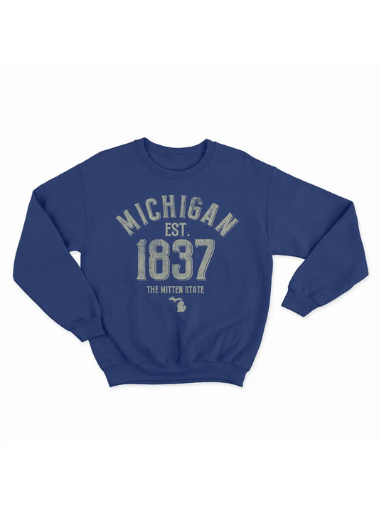 Michigan 1837 Kids Crewneck